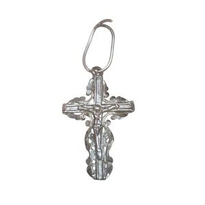 Sterling Silver 925 Crucifix Cross Pendant Jesus Religious Jewelry‎